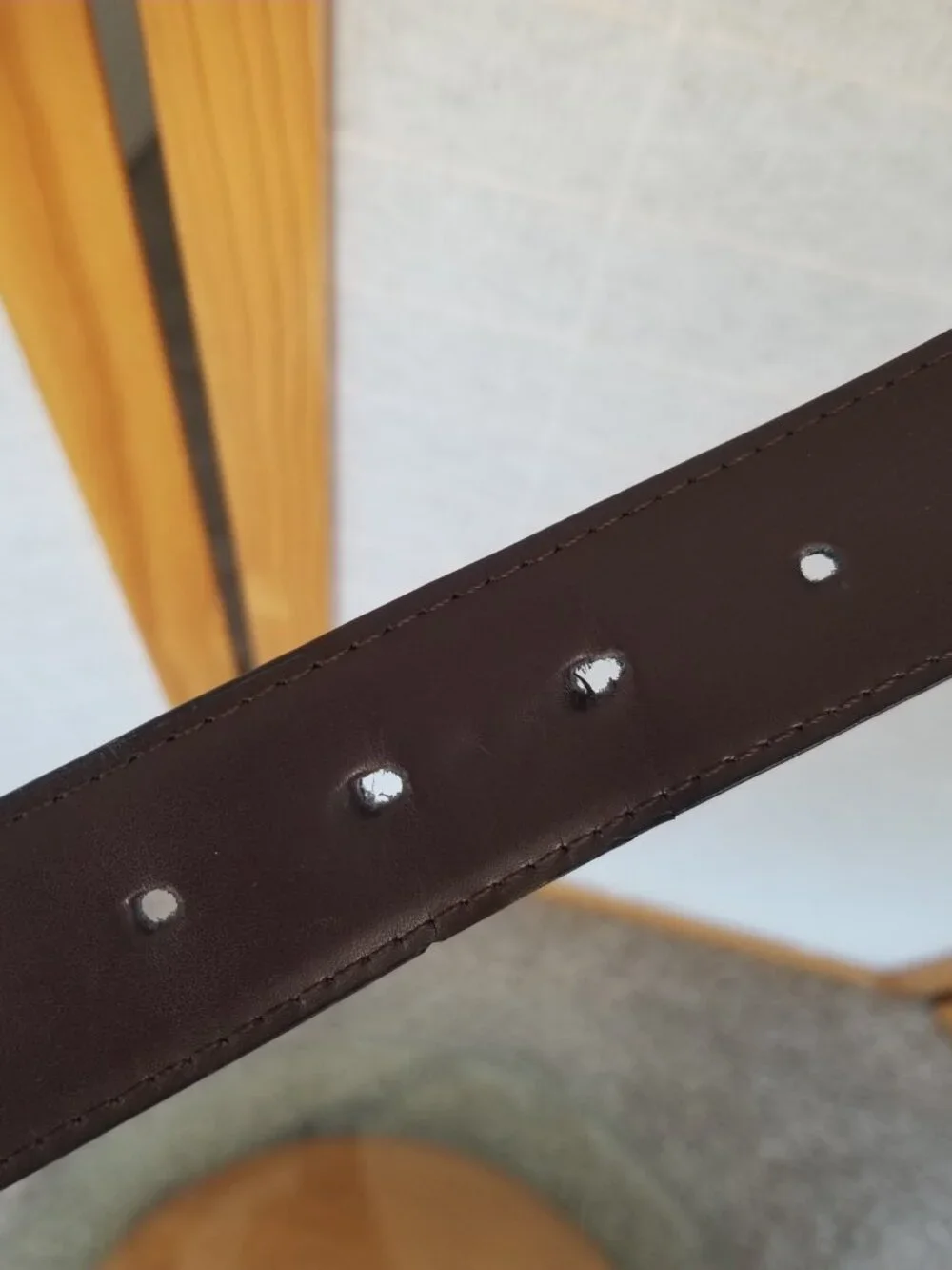 Men's Reversible Faux Leather Belt Black Brown Size 40 Brushed Silver Buckle